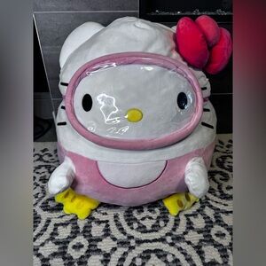 Hello Kitty Pink and White Plush with Clear Face Window